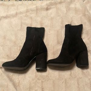 Size 7.0 black suede booties